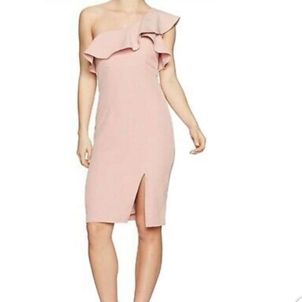 Bardot ruffled one shoulder dress